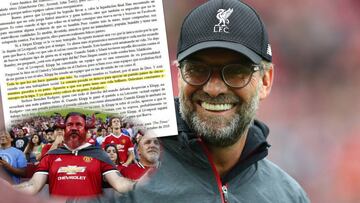 ¿Imaginan esto de un hincha del Barça o Madrid? El escrito viral de un fan del United a Klopp