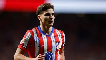 Soccer Football - LaLiga - Atletico Madrid v Real Madrid - Metropolitano, Madrid, Spain - September 29, 2024 Atletico Madrid's Julian Alvarez REUTERS/Juan Medina