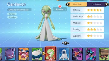 Gardevoir en Pokémon Unite, mejores builds; ataques, objetos y estadísticas