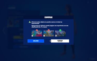 Fortnite prohíbe usar ciertas skins en varios mapas y modos por su sistema de clasificación por edades