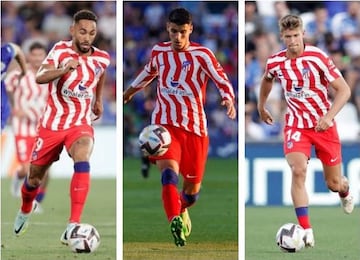 Cunha, Morata y Llorente, con el Atlético, que ha rechazado 120 millones por ellos.