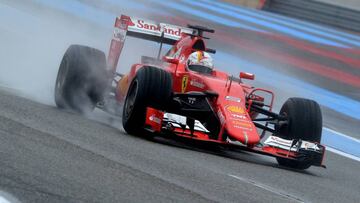 Vettel, probando los Pirelli en Paul Ricard hace un a&ntilde;o. 