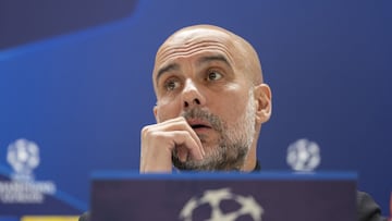 Pep Guardiola, en conferencia de prensa.