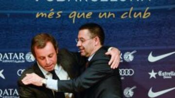 Rosell, con Bartomeu.