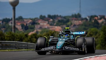 Fernando Alonso (Aston Martin AMR24). Hungaroring, Hungr¨ªa. F1 2024.