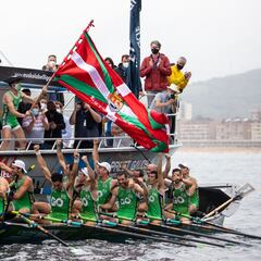 Hondarribia se lleva su cuarta bandera consecutiva de Zarautz
