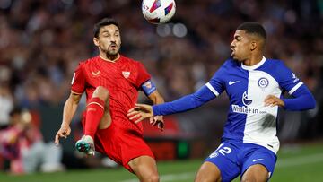 Samuel Lino, en el Atlético-Sevilla de San Francisco.