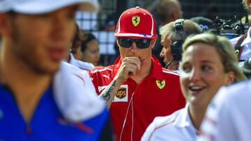 Kimi Raikkonen en Singapur.