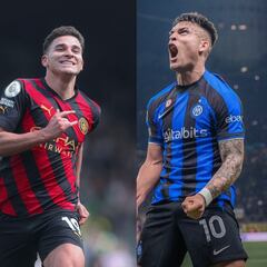 Lautaro Martínez y Julián Álvarez, amigos sin tregua