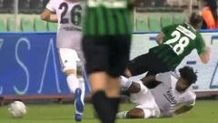 La brutal falta que sufrió Ángelo Sagal ante el Besiktas