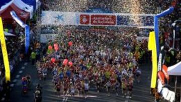 Salida de la Maratón de Barcelona.