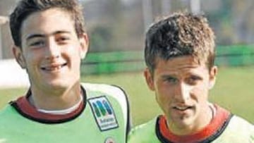 <b>COMPAÑEROS. </b>Marcos Landeira y Andreu posaron juntos para AS en el entrenamiento de ayer.