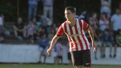 Erik Mor&aacute;n, en un partido con el Athletic de Bilbao.