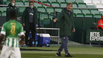 Pellegrini, durante el partido.