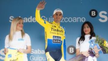 Alberto Contador, en el podio.