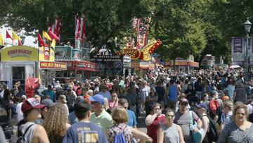 Minnesota State Fair officials strongly urged fairgoers Wednesday, Aug. 18, 2021, to mask up both inside and outside but stopped short of imposing any mandates to fight the highly contagious delta variant of the coronavirus