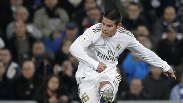 James Rodr&iacute;guez durante un partido con el Real Madrid.