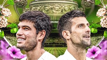 Carlos Alcaraz y Novak Djokovic.