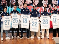 Jawad El Yamiq, Juan Larios, Nikola Cumic, Willy Agada, Mawuli Mensah y Rober González.