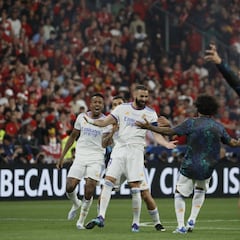 La alegría de los jugadores del Real Madrid en imágenes