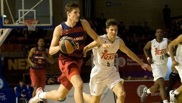 Sergi Martinez , el joven valor azulgrana, realizará la pretemporada con el primer equipo.