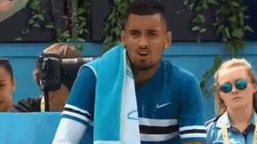 Multa a Kyrgios por simular masturbarse en un partido