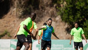 Isco, en un entrenamiento en Marbella.