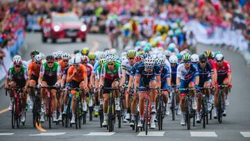 Imagen de la prueba en ruta &eacute;lite masculina en los Campeonatos del Mundo de Ciclismo en Ruta de Bergen 2017.