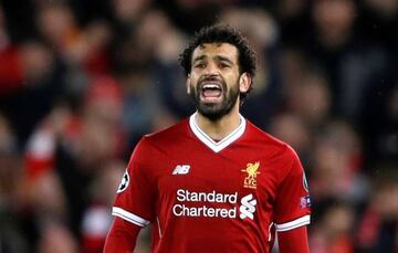 Soccer Football - Champions League Semi Final First Leg - Liverpool vs AS Roma - Anfield, Liverpool, Britain - April 24, 2018 Liverpool's Mohamed Salah