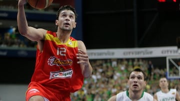Sergio Llull en su primer Eurobasket con Espa?a, en 2009.