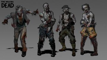 Varios diseños de zombis para la exitosa adaptación de The Walking Dead a manos de Telltale.