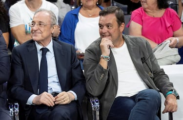 Florentino Prez, presidente del Real Madrid y Vctor Francos, presidente del Consejo Superior de Deportes.