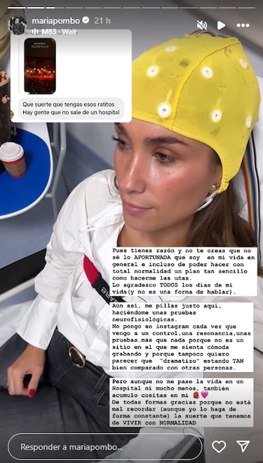 María Pombo muestra la realidad de su esclerosis múltiple en Instagram