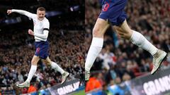 Vardy celebra un gol con las botas de Cristiano