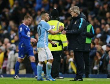 El argentino siempre le respondió a Pellegrini con goles y buenas actuaciones en Manchester City.