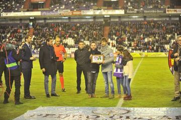 28/01/17 PARTIDO SEGUNDA DIVISION  VALLADOLID - RAYO VALLECANO  HOMENAJE A ALVARO RUBIO INSIGNIA DE ORO Y BRILLANTES