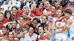 <b>ÚLTIMO ÉXITO. </b>La Selección femenina, con el bronce del Europeo.