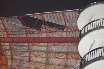 Bits of the roof were blown off the Balaídos stadium