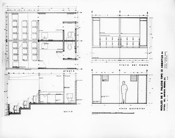 Plano de palco tipo (núcleo de 2), con 10 butacas. En realidad, el cupo era de 12 personas cada uno.