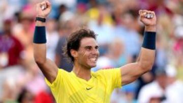 Rafa Nadal, feliz tras su triunfo.