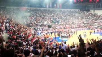 El Karsiyaka Arena fue una olla a presi&oacute;n que aguant&oacute; bien el Granca.