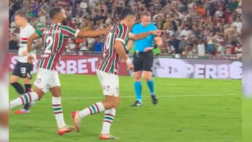 Sello y firma del delantero, que ya lleva 12 goles en Brasil.