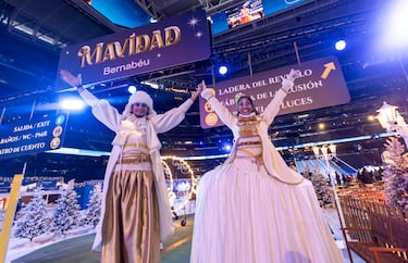 El estadio Santiago Bernabéu acoge la 'Mavidad Bernabeu'. Un envento para toda la familia en el que se puede disfrutar de un buen plan en estas fechas navideñas. En la imagen un momento de la cabalgata.
