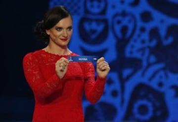 Yelena Isinbayeva brilló en el sorteo de la Copa Confederaciones.