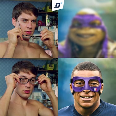 La máscara de Mbappé, lo más viral entre los memes de la EURO