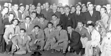 Recibimiento al equipo a su llegada de Barcelona.