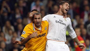 Los centrales de Juventus y Real Madrid, Giorgio Chiellini y Sergio Ramos.