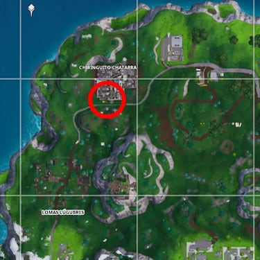 Desafío Fortnite - Baila sobre un reloj de sol, una taza de café gigantesca, y una cabeza de perro metálica gigantesca