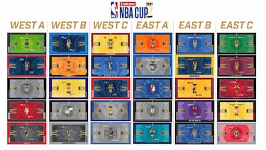 These are the 30 team courts for the 2024 NBA Cup