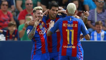Messi, Luis Suárez y Neymar arrasaron Leganés